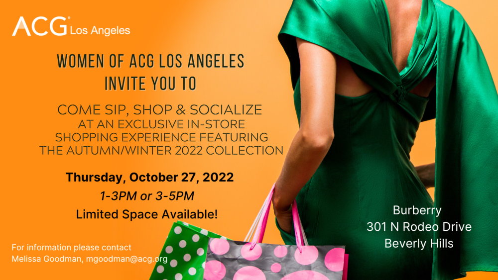 Women of ACG Los Angeles Fall Shopping Experience ACG Los Angeles